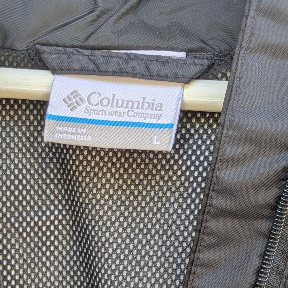 Columbia Arcadia II Rain Jacket Womens Large Black Waterproof Hooded Shell - Picture 3 of 4